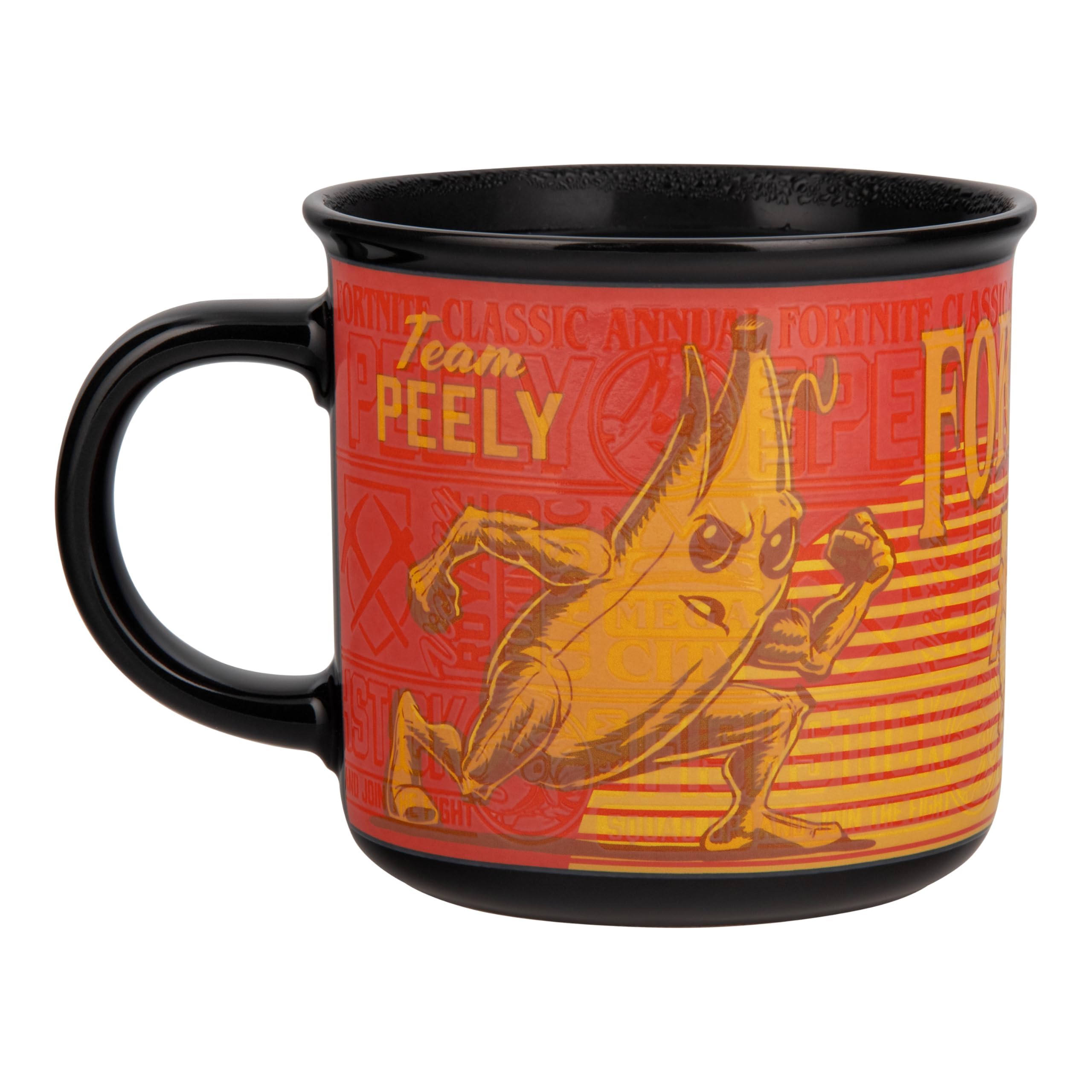 Fortnite Peely and Fishstick Heat Change Mug 350ml, Officially Licensed Ceramic Coffee Cup for Hot Drinks, Gamer Gift for Boys, Girls, Men, Women - Paladone