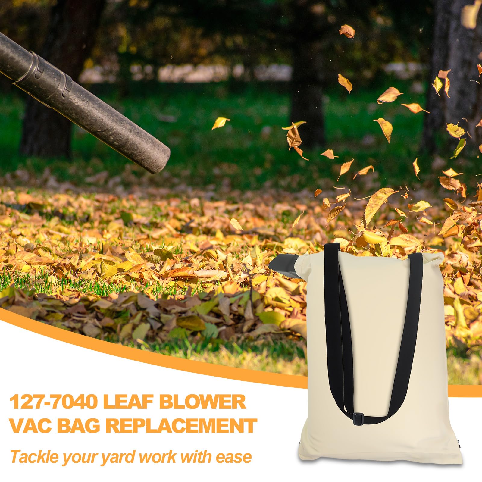 Ketofa 127-7040 Debris Collection Bag Compatible with Toro/Lawn Boy Blowers/Vacs,Leaf Blower Bag Replacement for 51574, 51592, 51593, 51594, 51599, 51609, 51602,51619, 51621