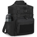 Tactical Lunch Box Cooler Bag - Expandable Insulated Lunch Bag for Men Women - Large Lunchbox for Adults Work Shifts Outdoor Trips Black 16L