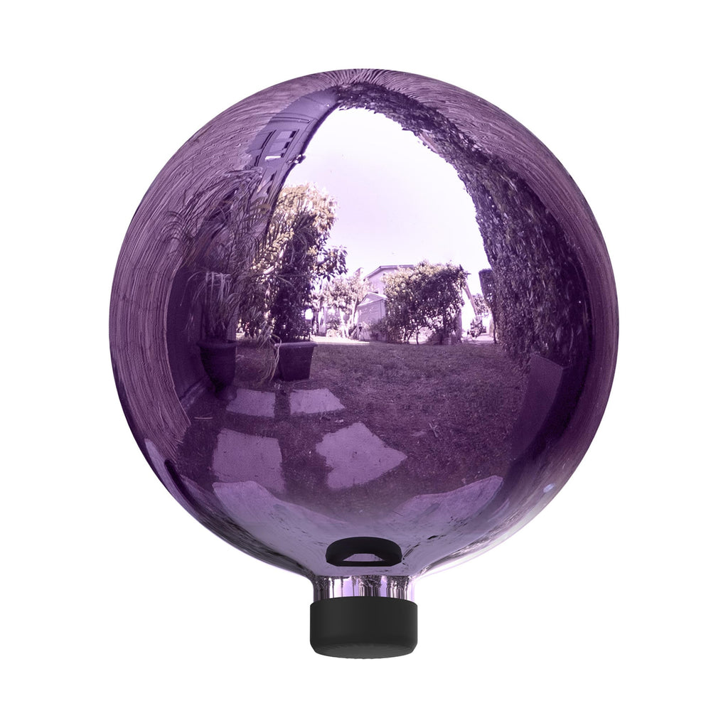 Alpine Corporation 10" Diameter Indoor Outdoor Glass Gazing Globe Yard Decoration, Purple