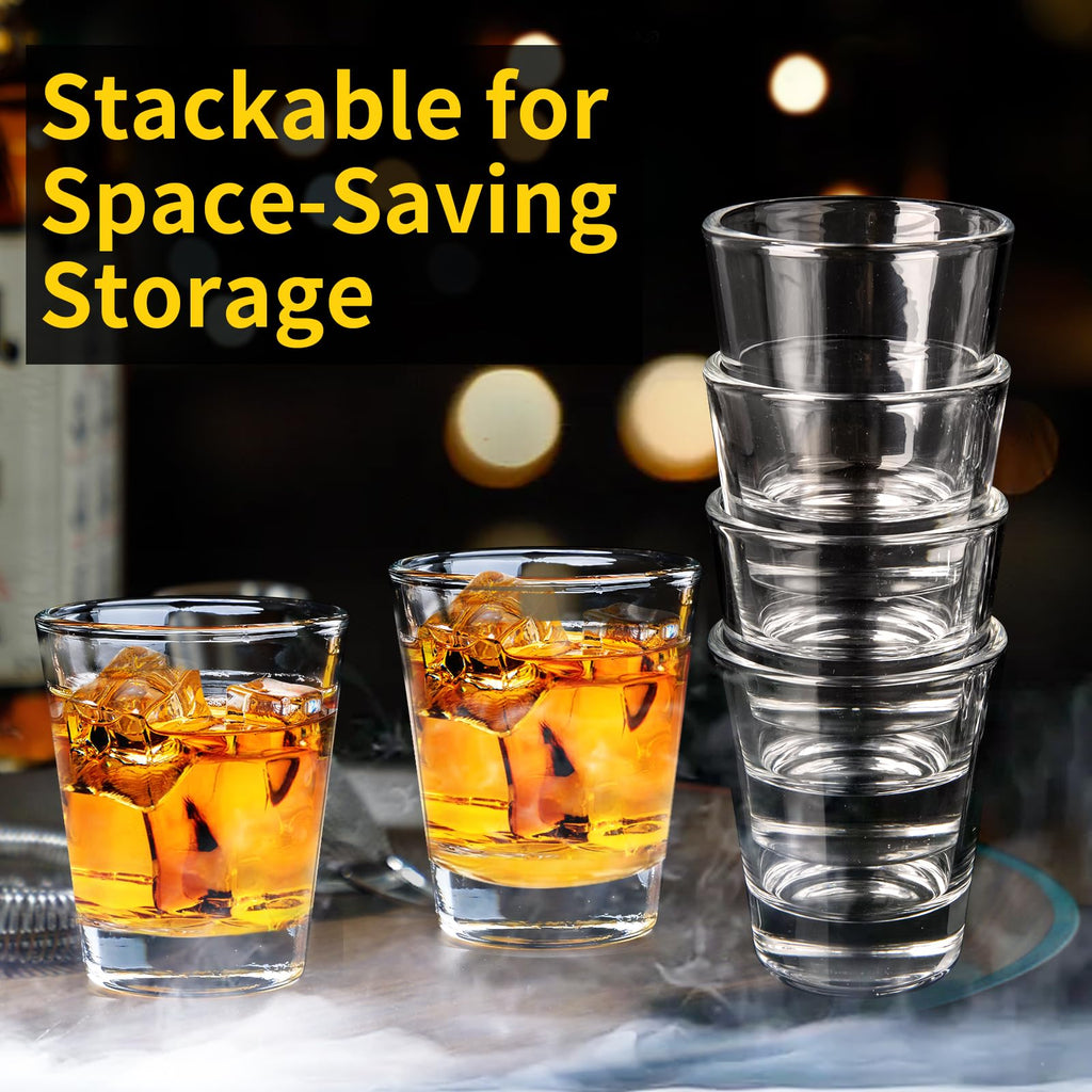 Shot Glasses Set of 36 Clear 50 ml Shot Glass Heavy Base Shot Glasses Bulk Tequila Glass [Gift Set]