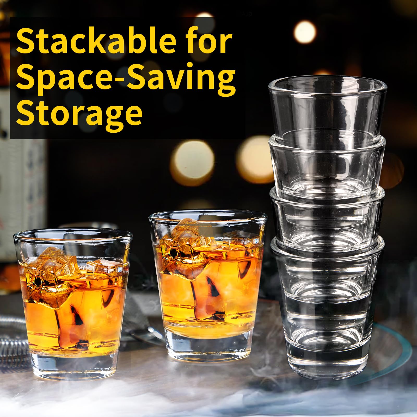 Shot Glasses Set of 36 Clear 50 ml Shot Glass Heavy Base Shot Glasses Bulk Tequila Glass [Gift Set]