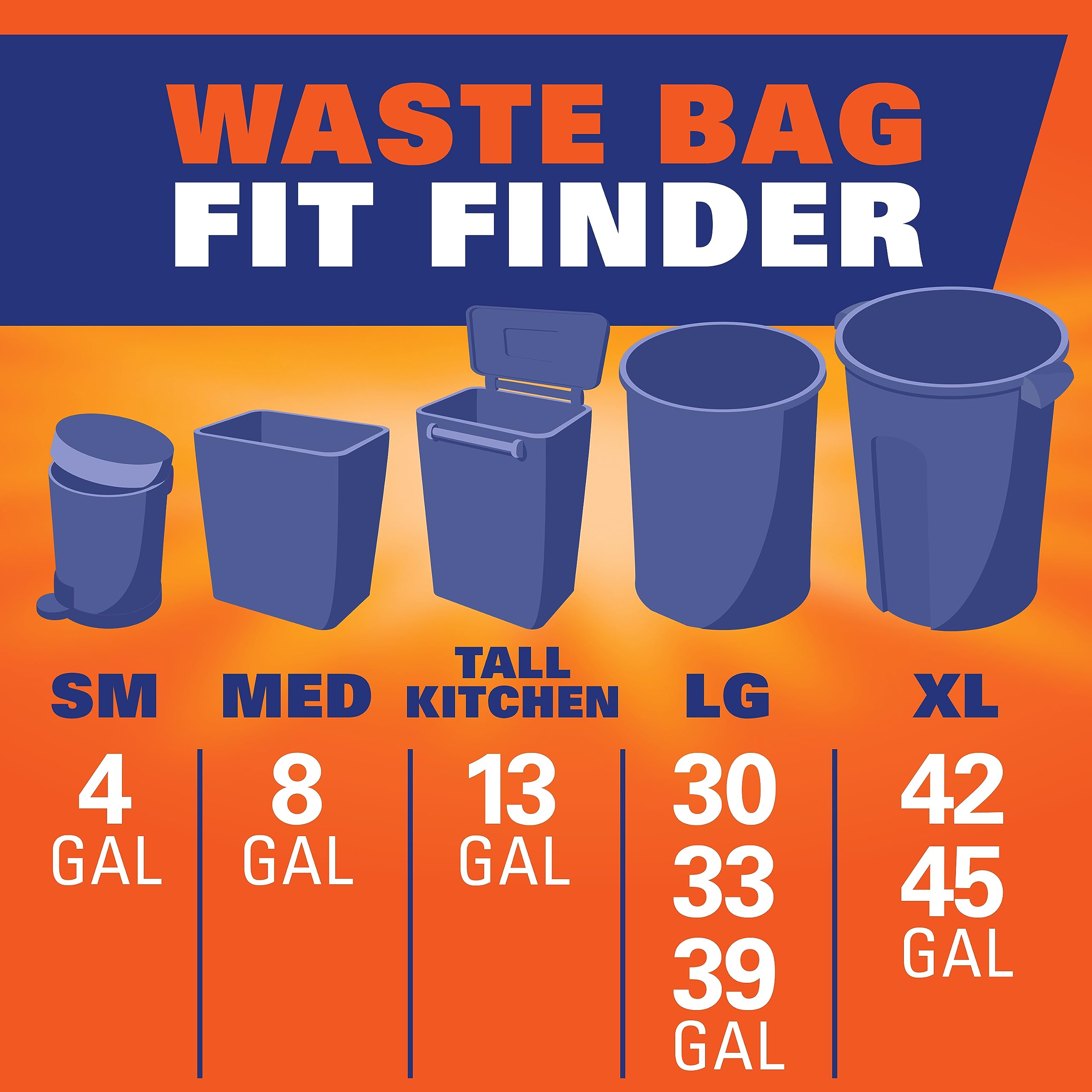 Hefty Recycling Trash/Garbage Bags (Blue, Kitchen Drawstring, 13 Gallon, 60 Count)