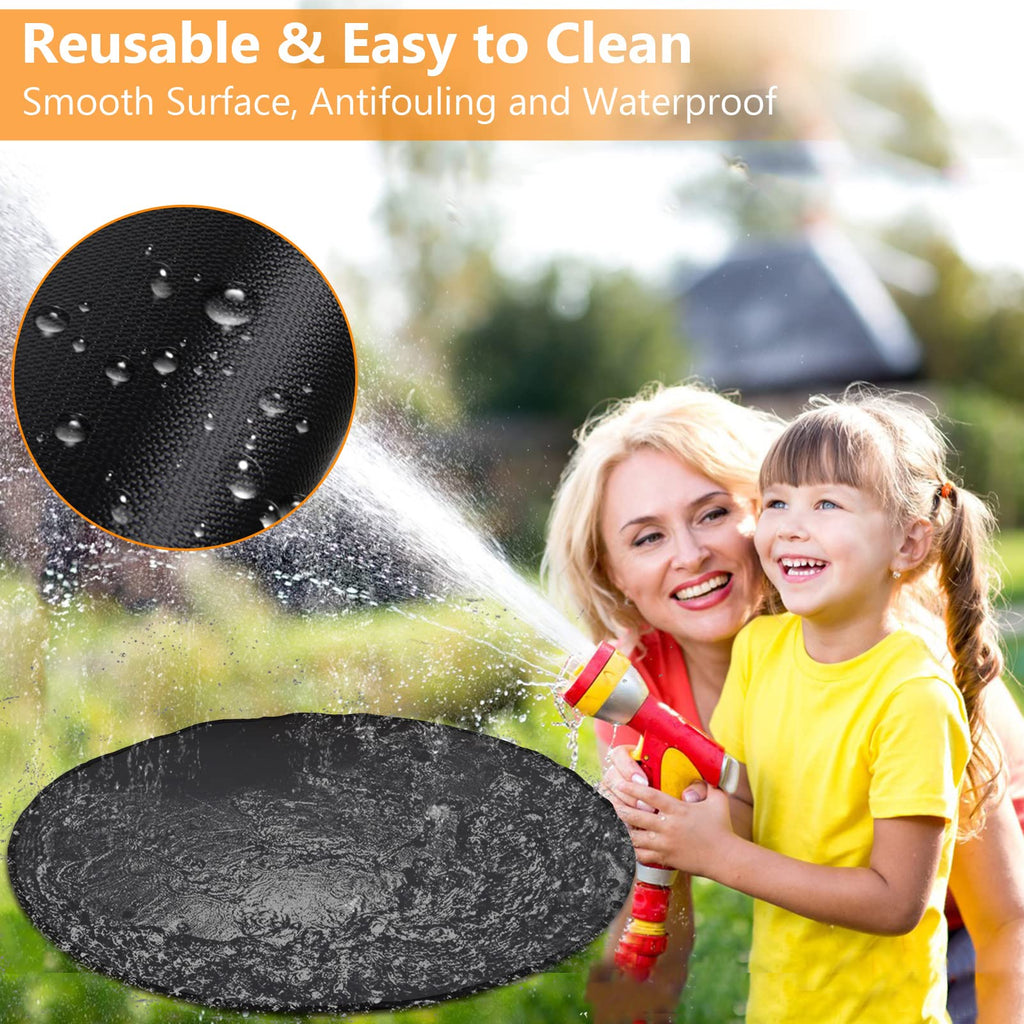 100cm Round Fire Pit Mat (39") - 3-Layer Fireproof Grill Protector for Deck, Lawn and Grass, Heavy Duty BBQ Mat Under Gas or Camping Heaters