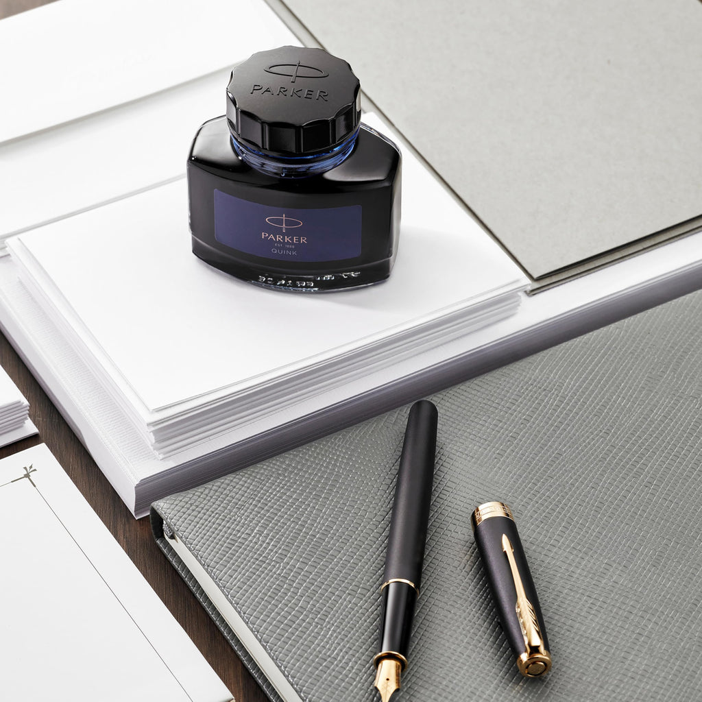 PARKER QUINK Ink Bottle, Blue-Black, 57 ml