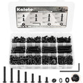 620Pcs M6 Screw Assortment Kit, Bolts Screws Nuts Kit, M6 x 10/12/16/20/25/30/35/40mm Metric Button Head Hex Socket Head Cap Bolts, 10.9 Grade Alloy Steel Black Screws with Wrench for 3D Printer