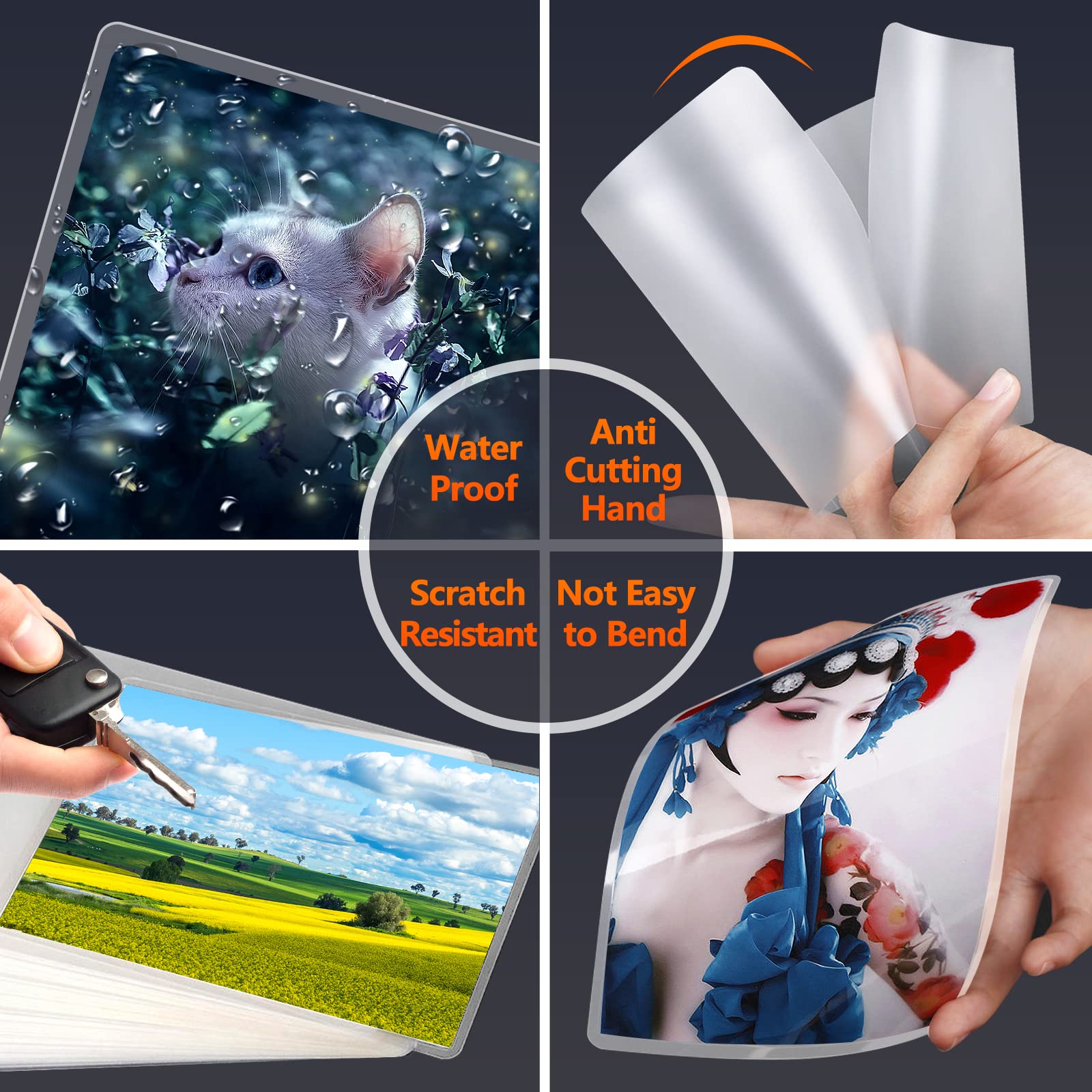 SJPACK Clear Thermal Laminating Pouches,Plastic Paper Laminator Sheets,9 x 11.5 Inches (3 Mil / 100 Pack)
