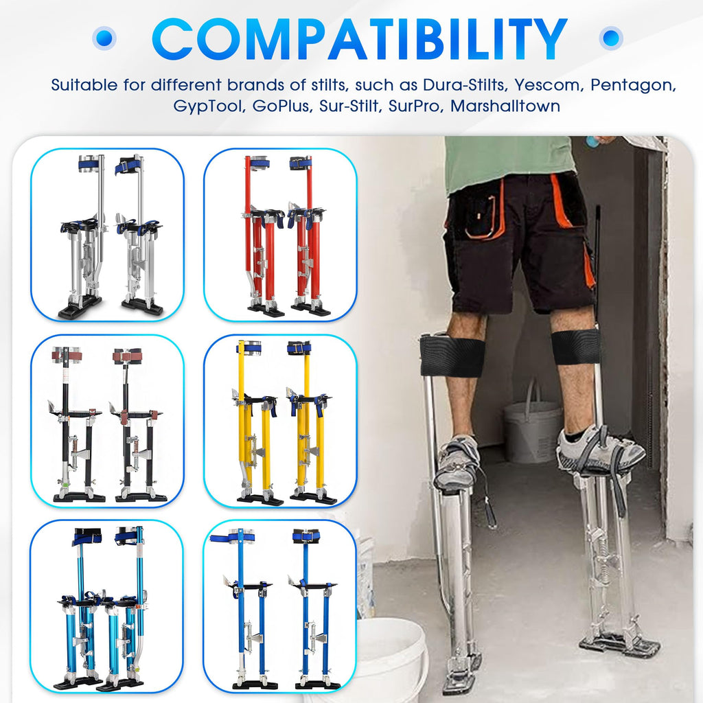 Zylany Drywall Stilt Straps, Padded Foam for Comfortable Wearing and Pressure Relief, Suitable for All Brands of Stilts, 2Pcs