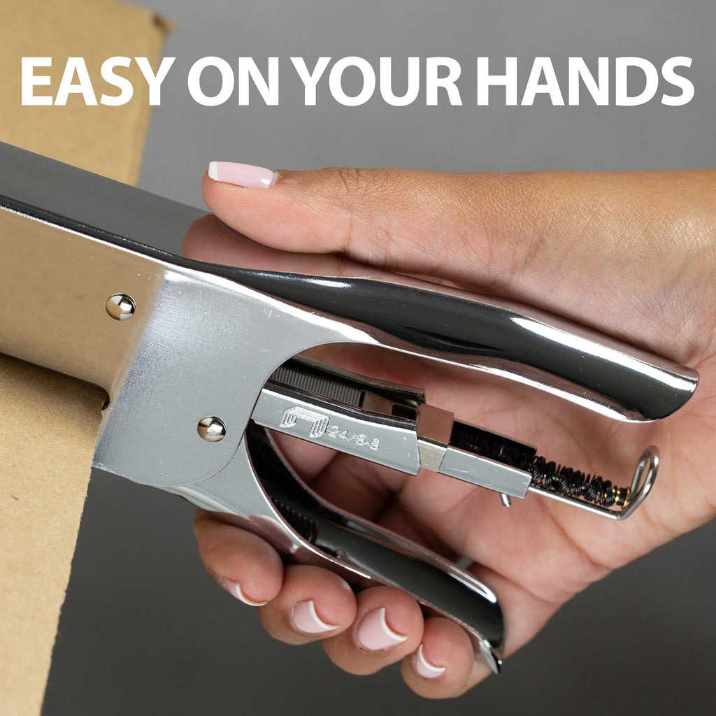 Officemate Classic Plier Stapler Bundle with 10,000 Staples, Metal, Silver (97768)
