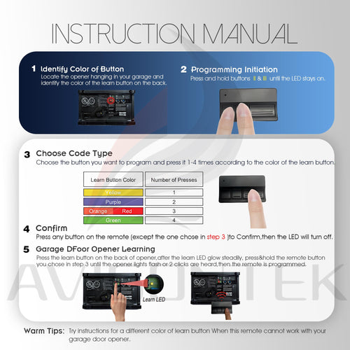 2 for LiftMaster Chamberlain Craftsman Garage Door Remote 971LM 973LM 371LM 373LM Universal【3 Year Warranty】