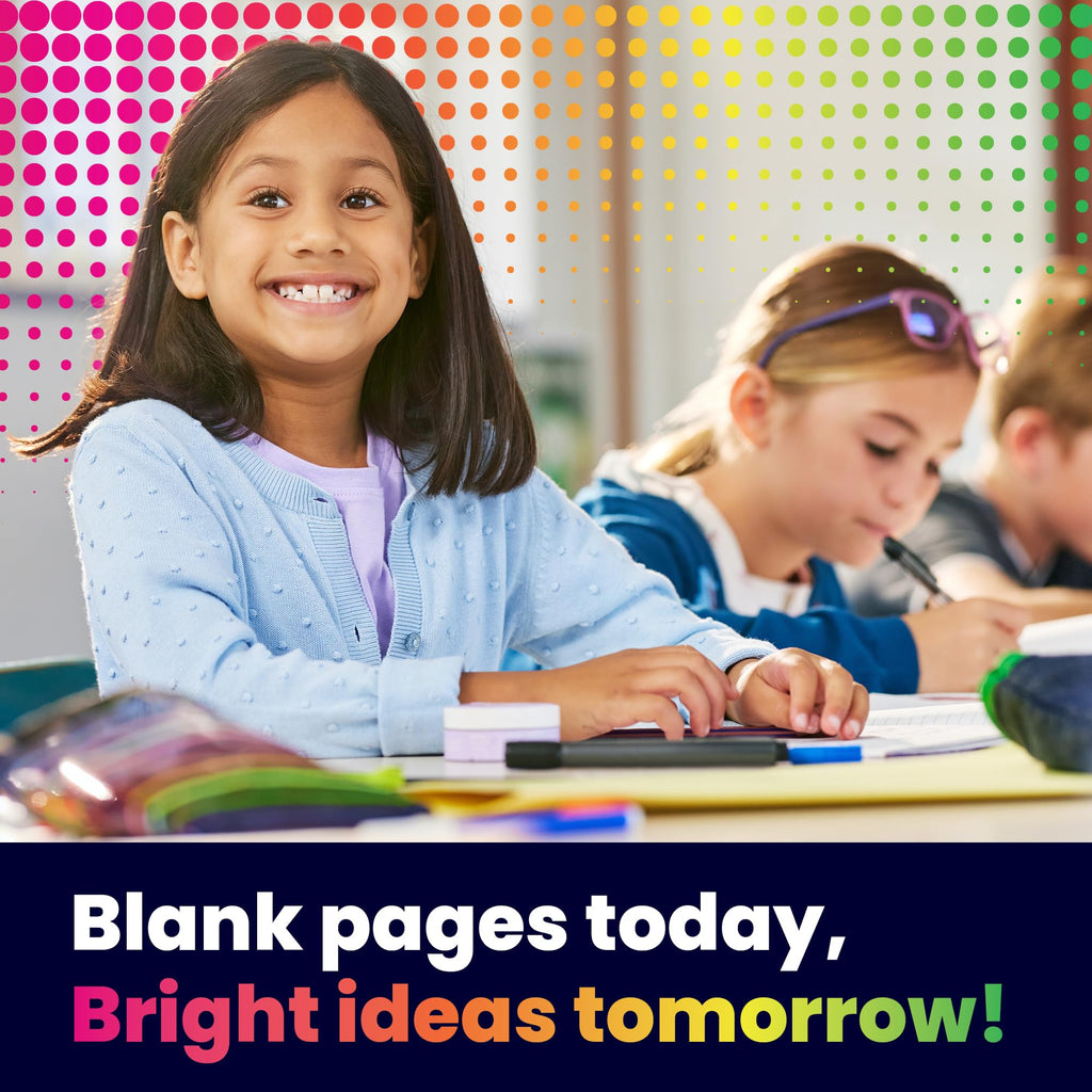 Hygloss 6 Pcs Blank Storybooks for Kids - Bulk Small Notebooks Journals White Soft Cover Notebooks - 5.5x8.5-24 Half-Lined Pages - Blank Books for Kids to Write Stories & Illustrate
