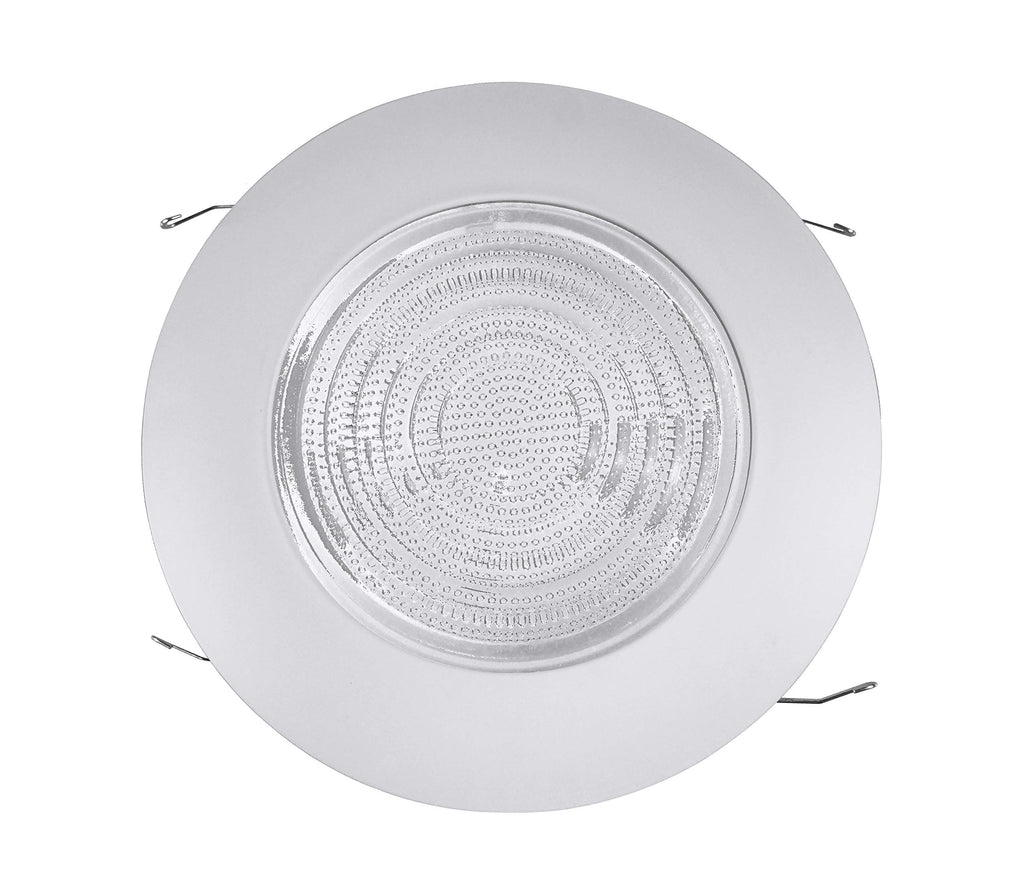 Nicor Lighting 17572 Lexan Shower with Fresnel Lens Trim for 17002A and 17003A 6-Inch IC with Metal Trim Ring, White