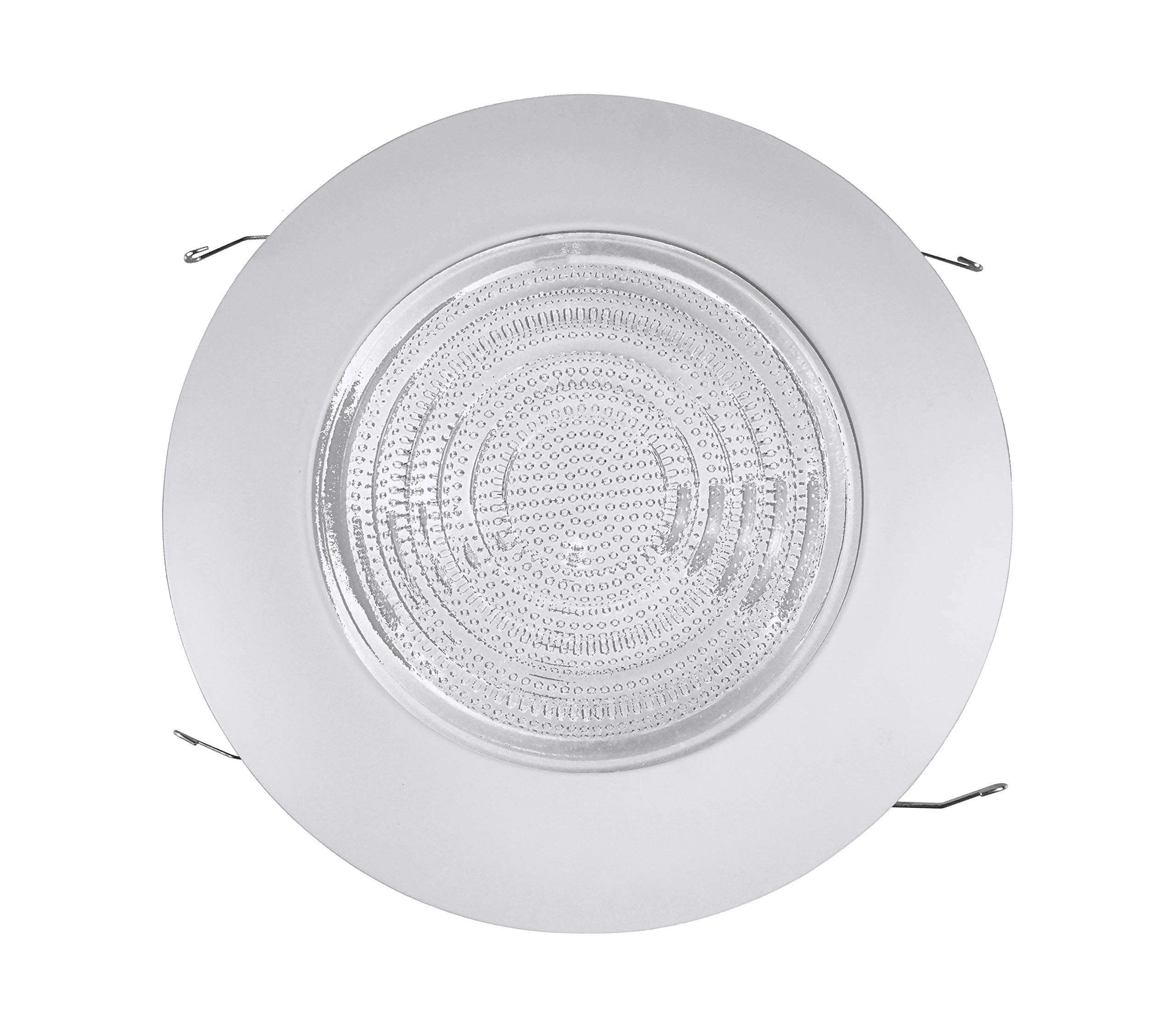 Nicor Lighting 17572 Lexan Shower with Fresnel Lens Trim for 17002A and 17003A 6-Inch IC with Metal Trim Ring, White