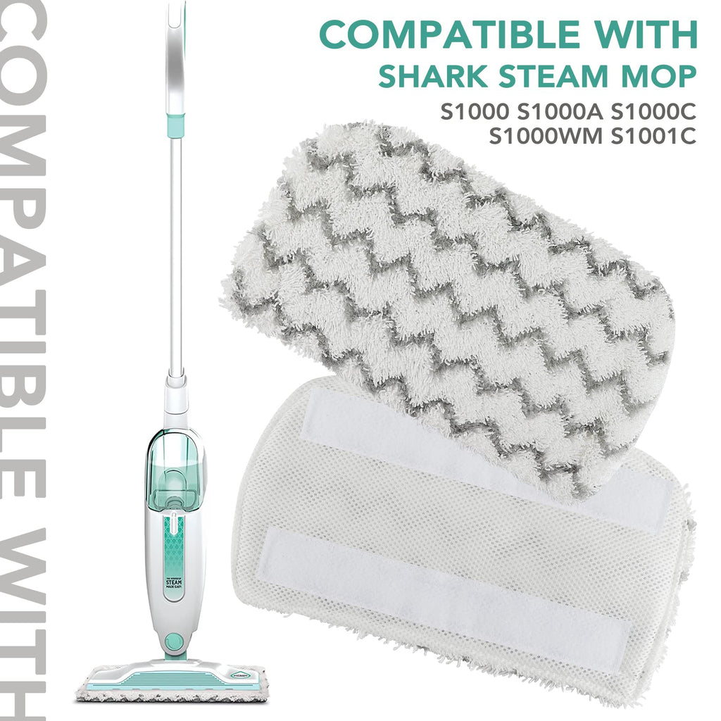 5 Packs Steam Mop Pads for Shark Steam Mop S1000 S1000A S1000C S1000WM S1001C Steamer Pads Dirt Grip Absorbing Refill,Microfiber Mop Pad for Beldray BEL01097 Steam Cleaner Cloths