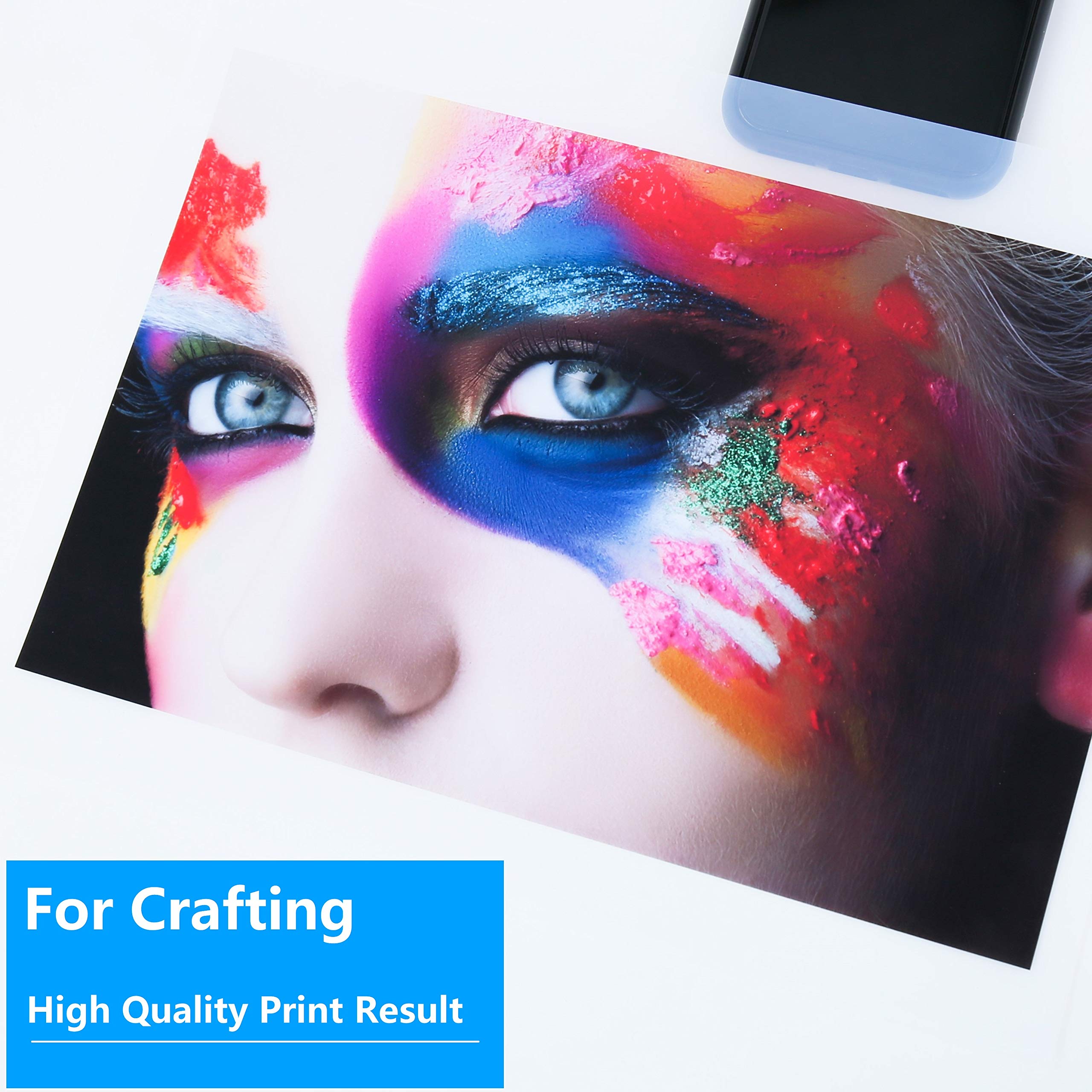 A-SUB 100 Sheets Waterproof Inkjet Milky Transparency Positive Film 8.5x11 Inch for Screen Printing