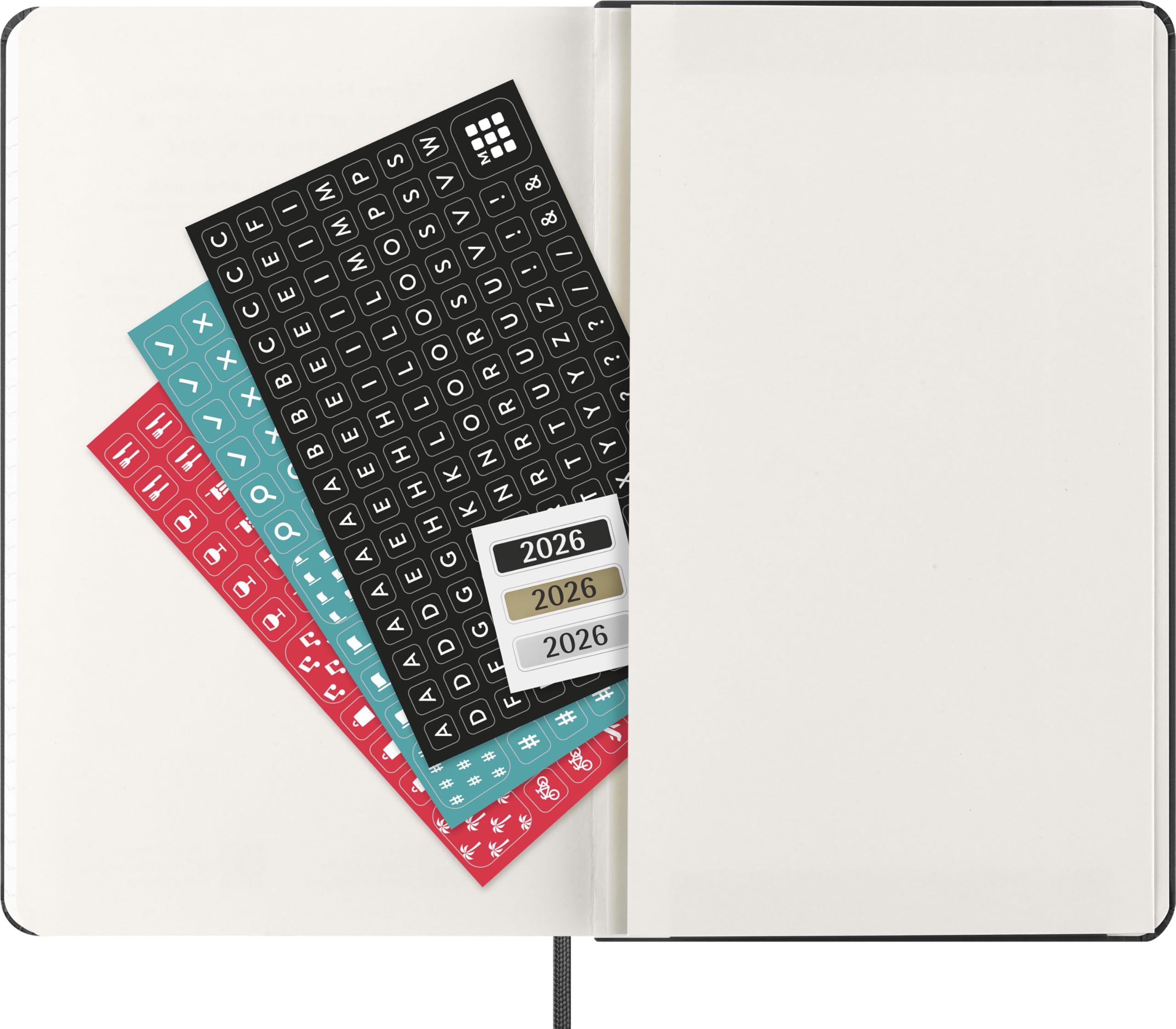 Moleskine Classic 12 Month 2026 Weekly Planner, Hard Cover, Large (5" x 8.25"), Black, 144 pages