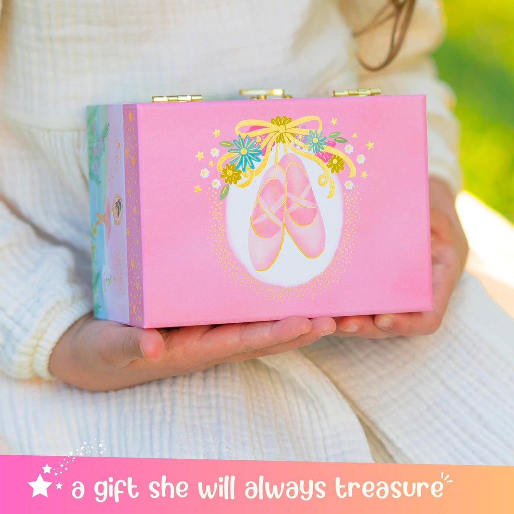 Giggle & Honey® Musical Ballerina Jewelry Box for Girls - Kids Music Box with Spinning Ballerina, Ballet Birthday Gifts for Little Girls, Jewelry Boxes - Ages 3-10