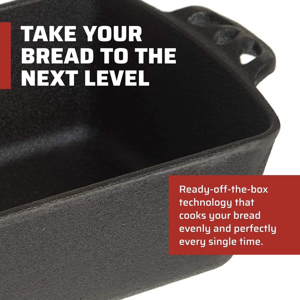 Camp Chef CIBP9 Home Seasoned Cast Iron Bread Pan (Black)