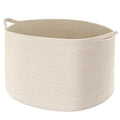 Large Storage Basket Rope Basket, Maliton Extra Large Cotton Rope Bin 22" x 22" x 14" XXXLarge Basket Woven Storage Basket Toy Bin with Handle Comforter Cushions Storage Bins Thread Laundry Hamper