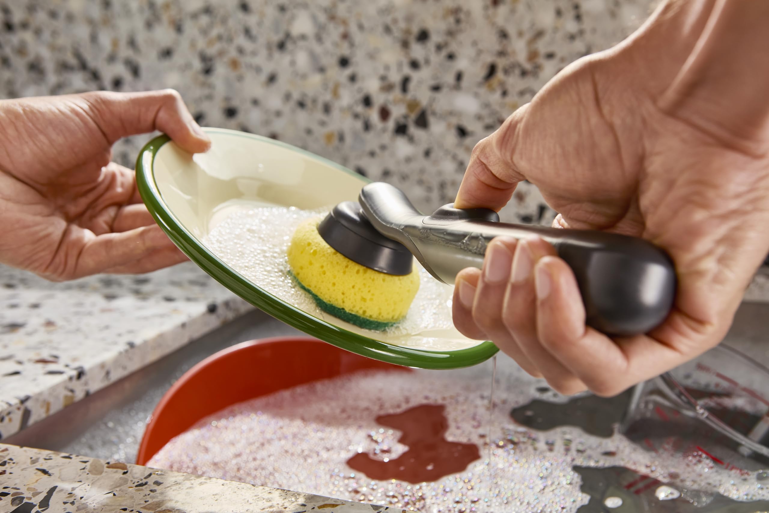 Joseph Joseph SinkTech Kitchen Sponge Replacement Heads - Pack of 2, Non-Scratch Abrasive Pads, Pan Scraper