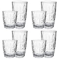 Plastic Water Tumblers | Set of 8 Transparent Unbreakable Drinking Glasses Clear Acrylic Reusable Juice Wine Cups |4 Each: 12-Ounce and 16-Ounce for Home Picnic Party, Dishwasher Safe, Stackable