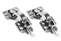 Berta 2 Pack 135° Lazy Susan Hinge, Full Overlay Concealed Frameless Nickel Plated Steel Cabinet Hardware