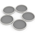 Simple Houseware 12-Inch Turntable Non-Skid Lazy Susan Multifunctional Organizer, 5 Pack, White