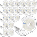 WRINGKIT 20 Pack Clear Tape with Dispenser, Refillable Tape Dispenser with Tape 0.7" x 1000", Office Tape Rolls with Dispenser Bulk, Transparent Tape Refills for Gift Wrapping, Crafting, School