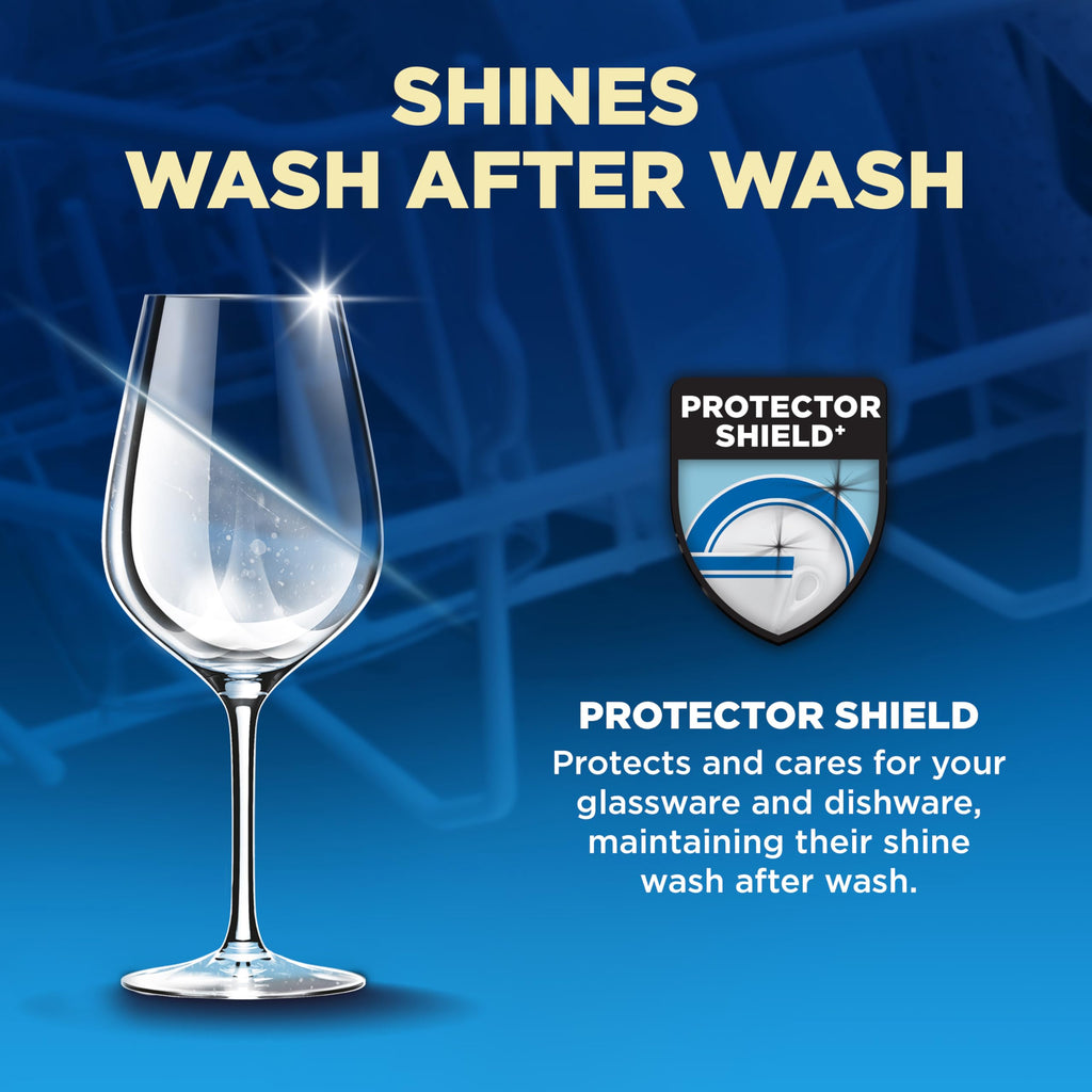 Finish Ultimate Infinity Shine Dishwasher Detergent Pods, 3 Chamber Formula with PowerBall, 5X Grease Fighting, Burnt & Dried-On Stains, Ultimate Clean & Virtually Diamond Shine, No Pre-Rinse, 62 Tabs