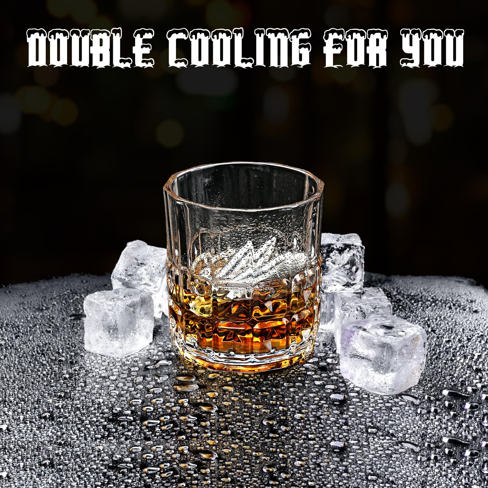 Gifts for Men, Valentine's Day Father's Day Anniversary Birthday Gifts Ideas for Dad Him Husband Boyfriend, Stainless Steel Whiskey Stones and Whiskey Glasses Set, Cool Whiskey Bourbon Gifts for Men
