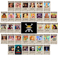TYZZHOA Anime [OP] Wanted Posters 30×21cm, New Bounty Edition, Straw Hat Pirates Crew Zoro, Sanji, Nika Luffy 3 Billion, a Set of 35PCS