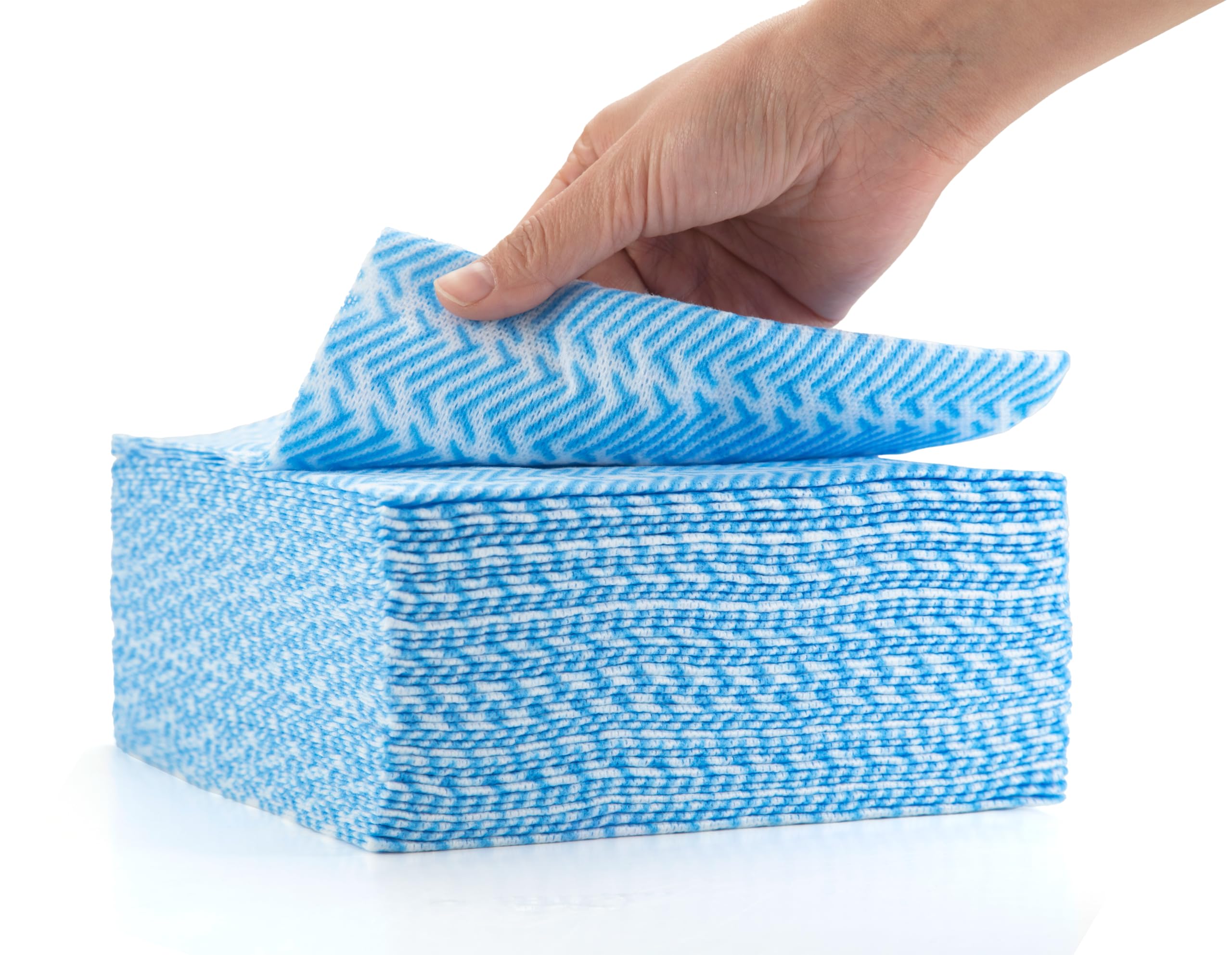 Peachicha All Purpose Cloths Disposable Cleaning Cloths Reusable J Cloths Blue Jay Cloth Dish Cloths Dish Towel for Kitchen (Blue,120 Pcs)