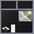Blackout Blinds 300x145 cm,100% Blackout Curtains for Window, Portable Blackout Shades Film for Bedroom, Cut to Any Size, Temporary Black Out Blinds for Windows Cover Nursery Baby Travel RV