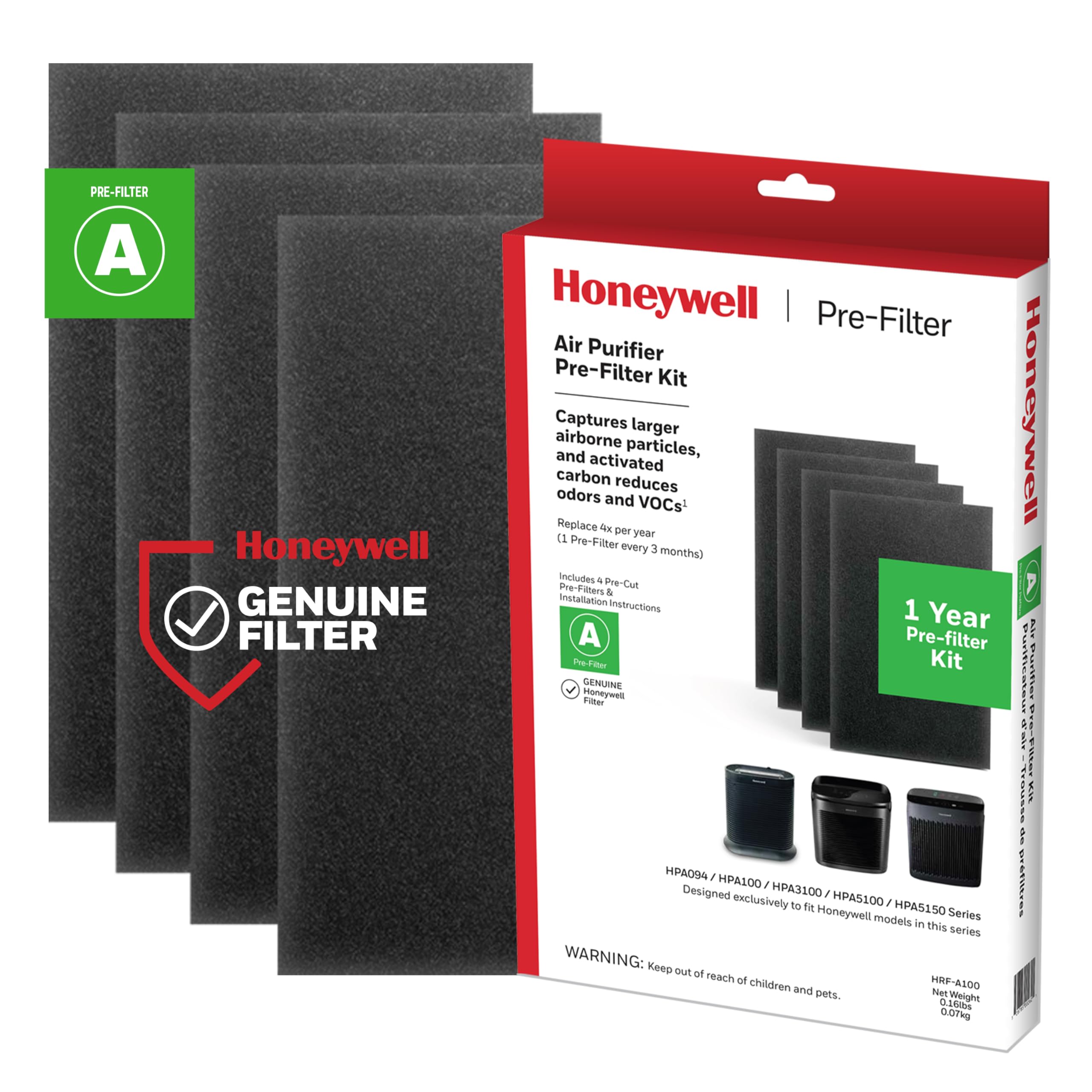 HONEYWELL HRF-A100 Pre Kit Air Purifier Filter, Black ( Packaging May vary )