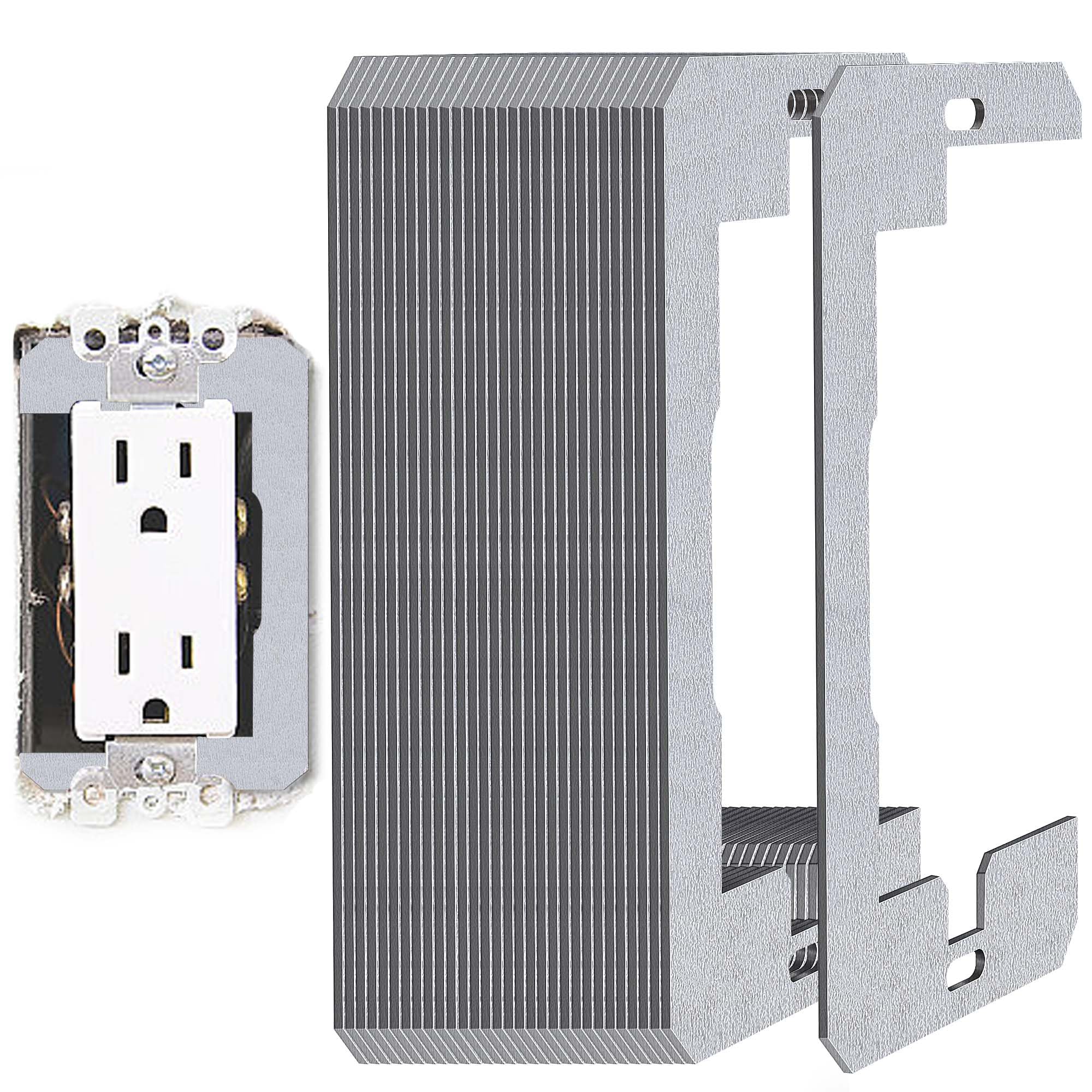 DECOHS 30 Pcs Wall Plate Spacer- Metal Flush Fit Device Leveling Plates- Receptacle Spacers Shims Leveler for Fixing Walls Electrical Outlet Electrical Boxes