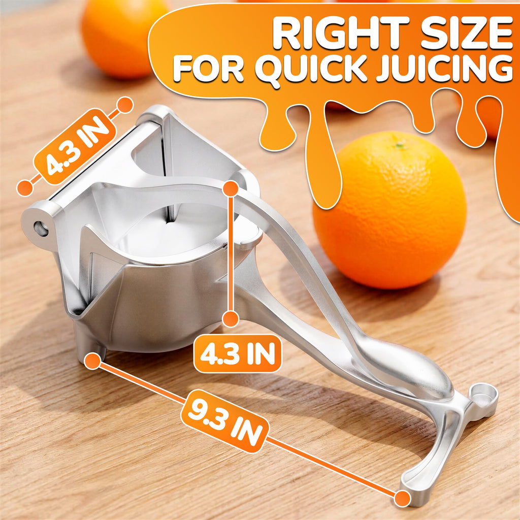 Aluminum Alloy Fresh Fruit Juice Extractor - Juice Squeezer Handheld, Ergonomic Grip, Easy to Use, 9.8" Length Hand Juicer Squeezer with 0.6L Capacity, Efficient Extraction of Citrus, and Other Fruits