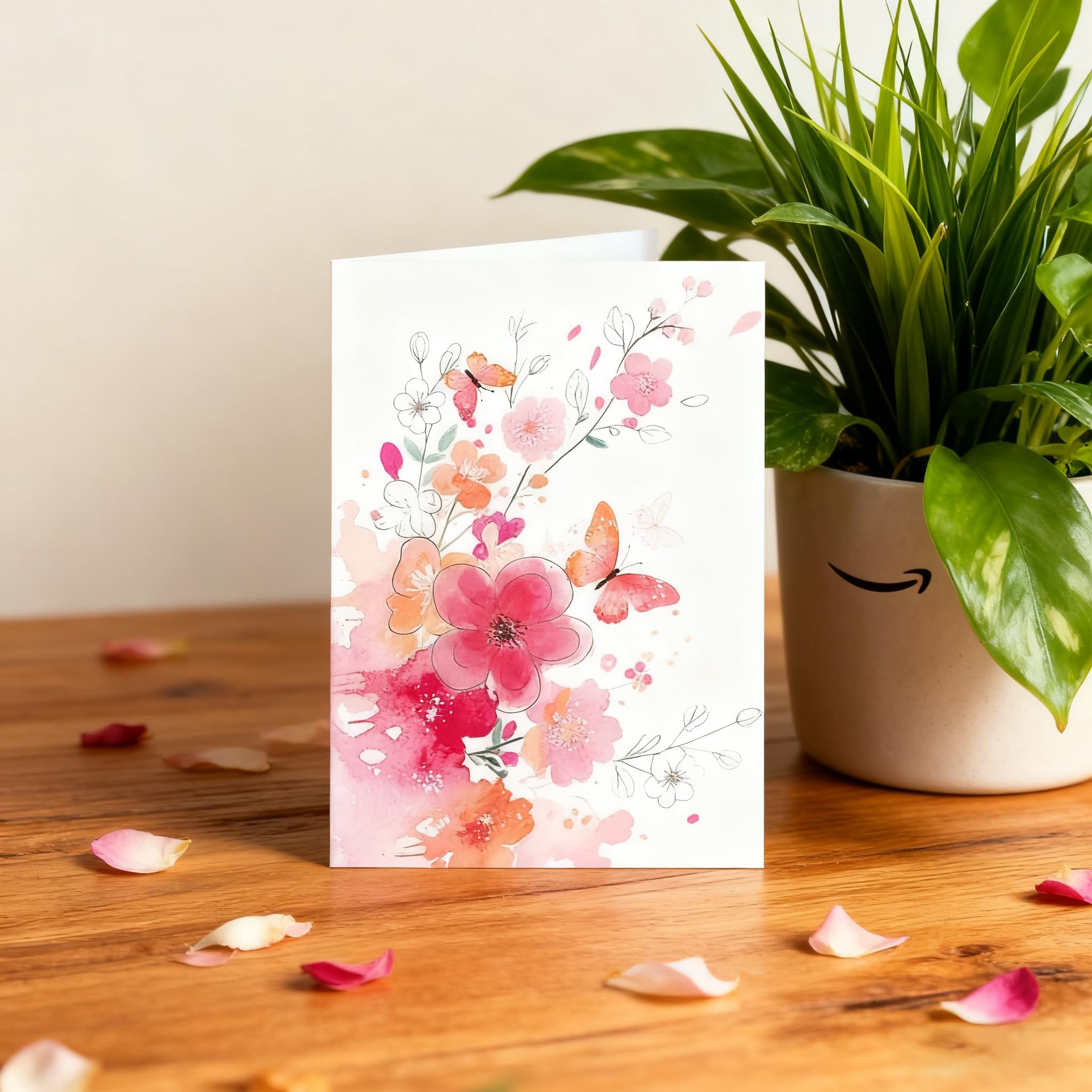 100 Pack Blank Cards and Envelopes, 3.5 x 5 Inch Watercolor Flowers Blank Greeting Cards, Note Cards Blank Inside, Blank Cards for All Occasions Bulk