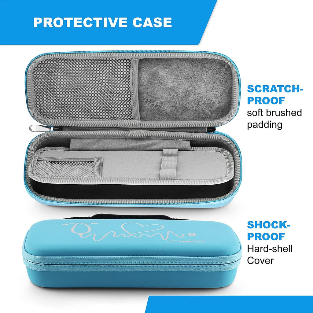 Primacare KB-9297-BL Blue Stethoscope Case, Supplies NOT Included, for Stethoscopes and Medical Supplies, Multiple Compartments, Portable and Lightweight First Aid Kit Bag, Accessories for Nurses