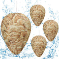 DECYOOL 4 Pack Wasp Nest Decoy Hanging Wasp for Wasps Hornets Yellow Jackets Outdoor Water-Repellent Material (Brown)