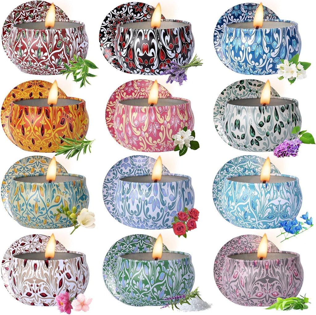 Scented Candles Gifts for Women, Candles for Home Scented, 12 Pack Soy Wax Candles Gifts Sets, Birthday Gifts for Women Mom Best Friends Sister Colleague