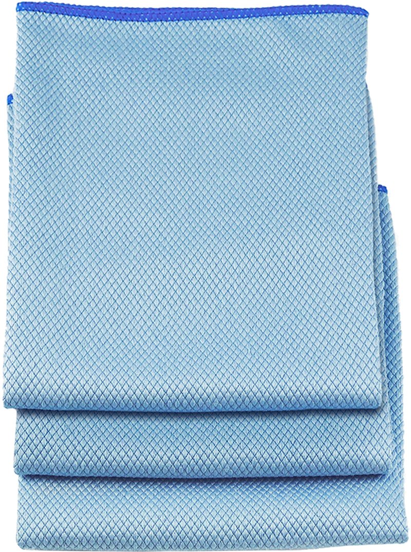 Unger Large Professional-Grade Streak-Free Microfiber Towels, 3 Pack - 18” x 18” Multi-Purpose Wet & Dry Cleaning Cloths for Kitchen, Bath, Auto, Appliances, Car Cleaning Supplies