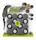 GorillaFelt 25mm Chair Leg Floor Protectors/Felt Glides (Set of 16) Tap-On Felt Furniture Pads Guaranteed to Stay On, 1 Inch Round Sliders (1 Inch)
