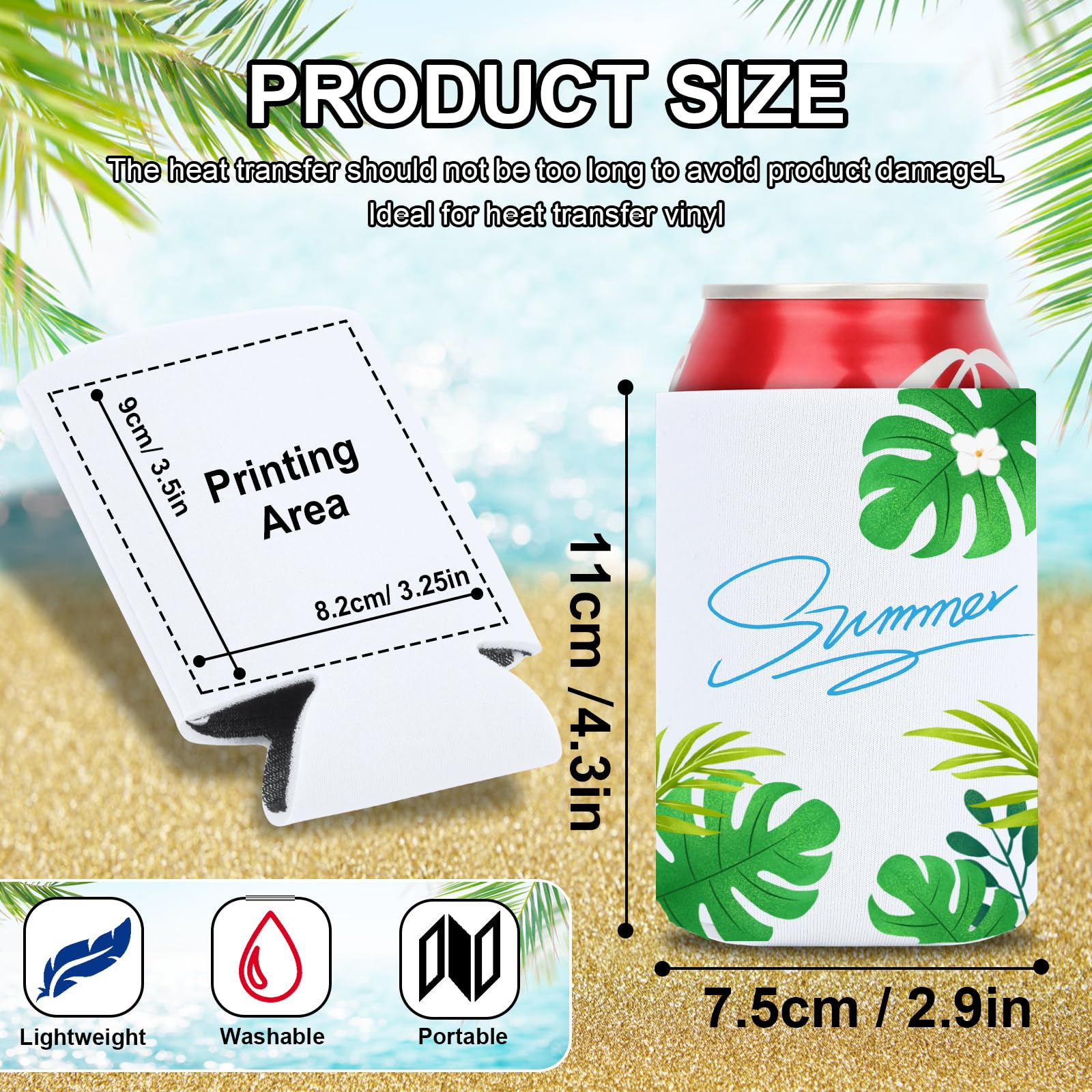 Desing Wish 15 Pack Foam Can Cooler Insulated Can Cover Reusable Can Sleeve Cooler Covers Sleeves for Cans Coke Soda Insulator Sleeve Water Bottle Drink Holders Party Supplie DIY Custom