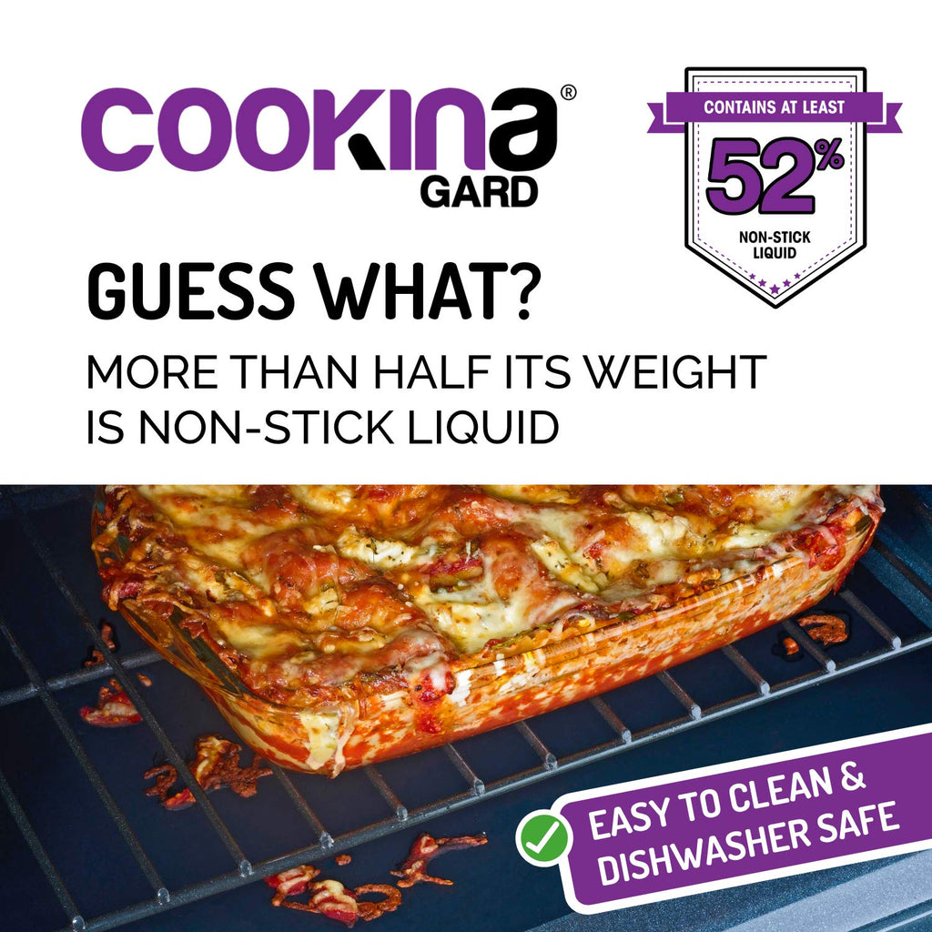 Cookina GARD Reusable Oven Protector - 100% Non-Stick Oven Liner, Easy to Clean, Spills and Splatters Protection, Suitable for Gas, Toasters, Electric and Convection Ovens and Microwave - 15.75x22.83-inch, Black