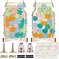 Rolzchoy 2 Pack Magnetic Reward Jar for Kids, Star and Smiley Face Reward Jar with Letter Sticker for Classroom Reward System, Toddler Potty Home Training, Incentive Behavior Management for Boy Girl