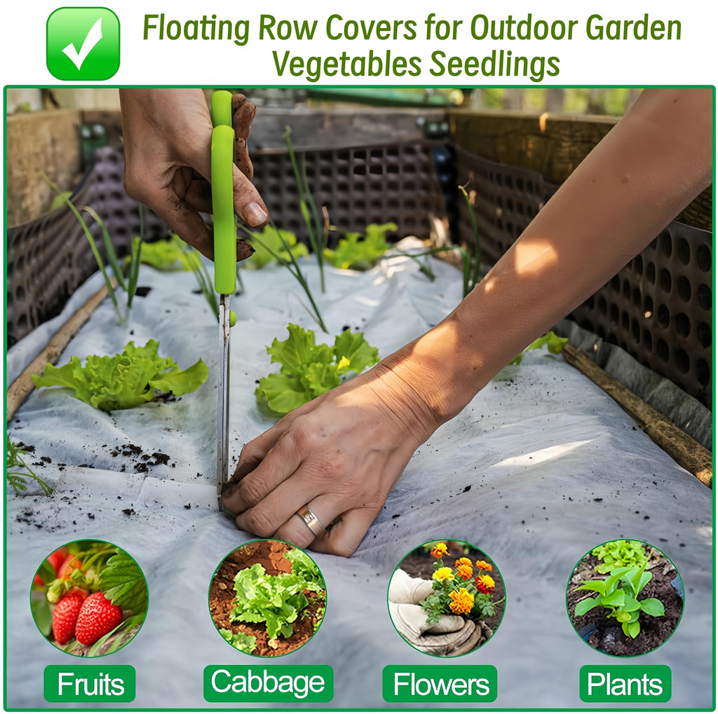 Plant Covers Freeze Protection Kit, Frost Cloths for Outdoor Plants, UV Resistant Polyethylene Film, Plant Vegetable Blanket Covers for Plants Dust Proof Cold Weather Winds (10 X 50 Ft)