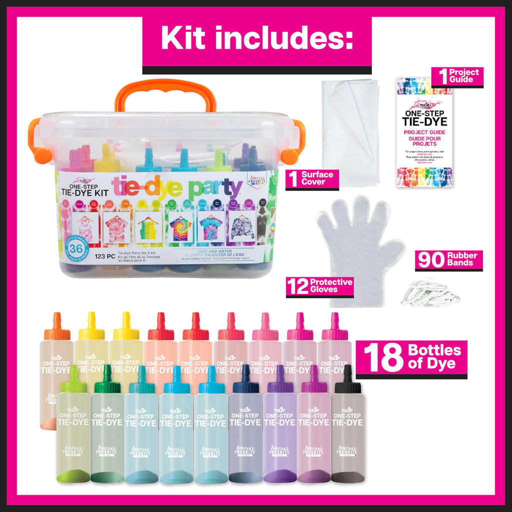 TULIP 34723 One-Step Tie Dye Party Kit