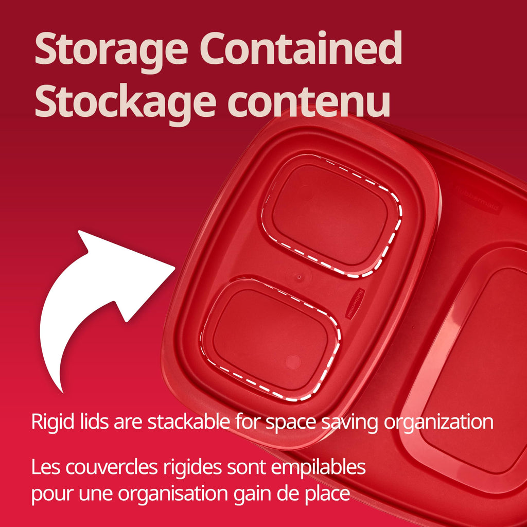 Rubbermaid EasyStore Square and Round Food Storage Containers with Lids, 14-Piece Set