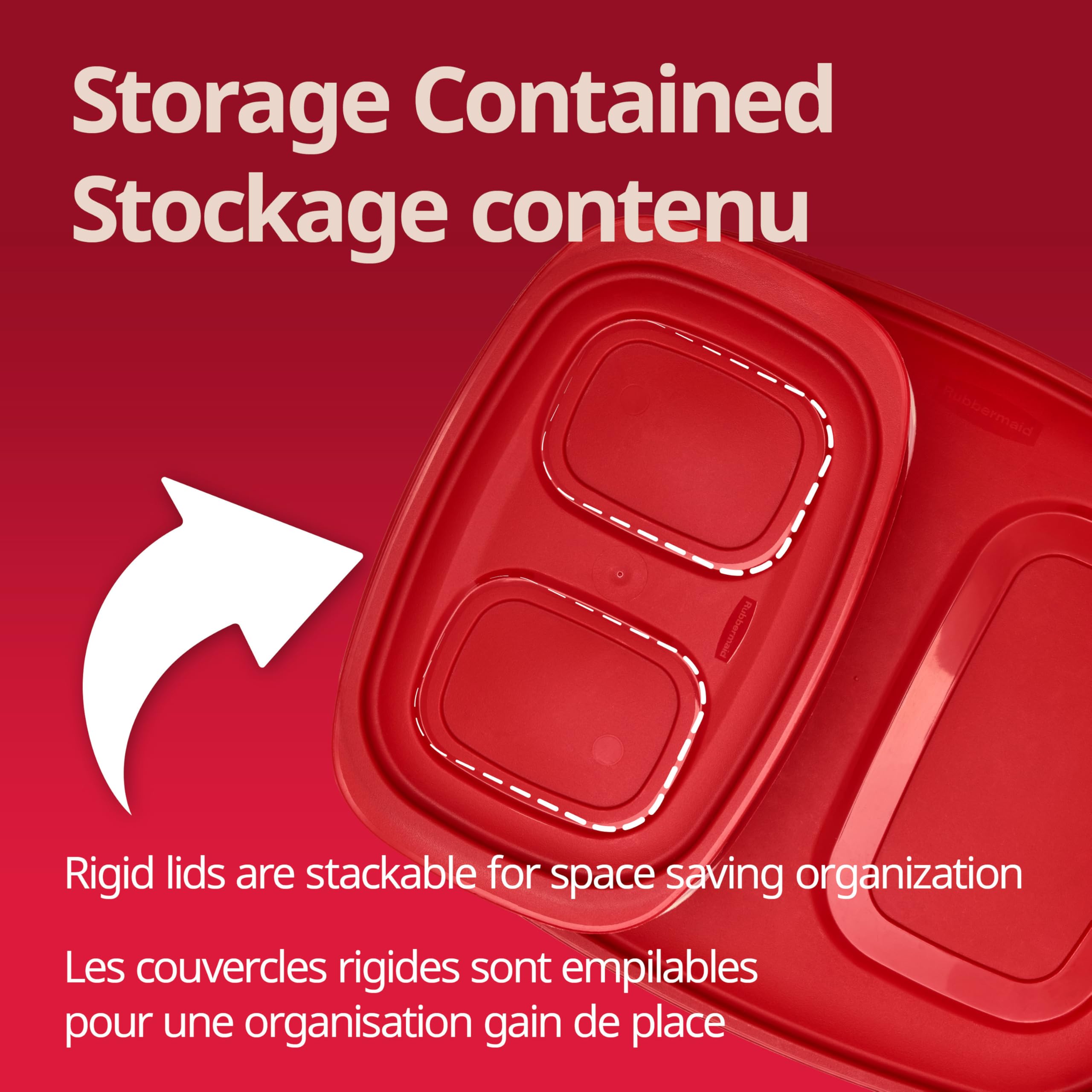 Rubbermaid EasyStore Square and Round Food Storage Containers with Lids, 14-Piece Set