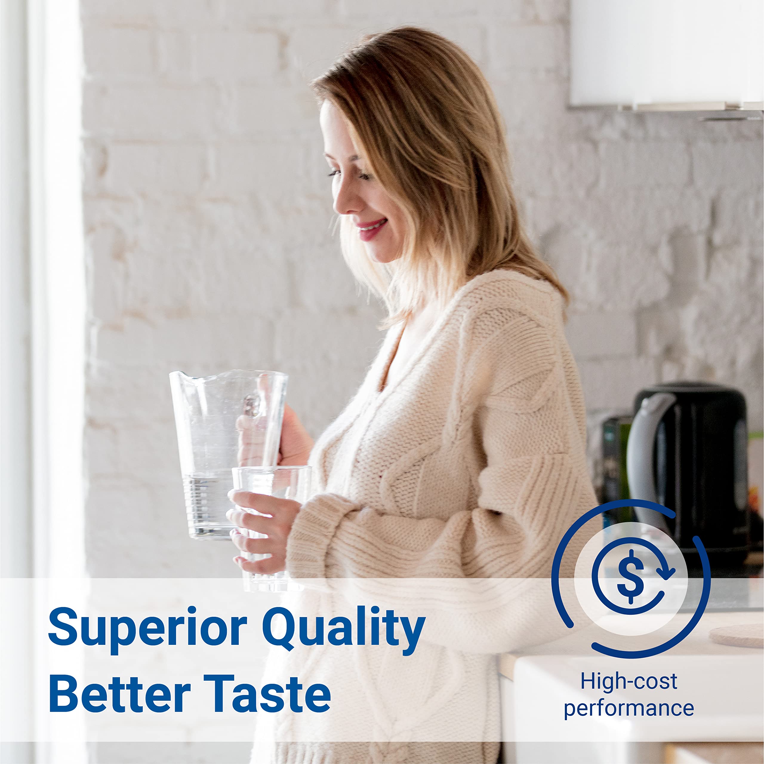 AQUA CREST AQF-FF25 Refrigerator Water Filter Replacement for UltraClarity REPLFLTR10, Bosch Ultra Clarity 644845, 9000 077104, 3 Filters